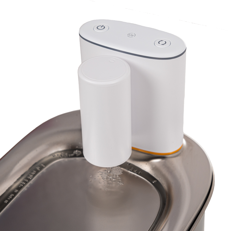 RESIGILAT - Fantana de apa smart SHAW® PRO V2 cu baterie, senzor inteligent, aplicatie mobila, filtru sterilizare UV, 4L, Inox
