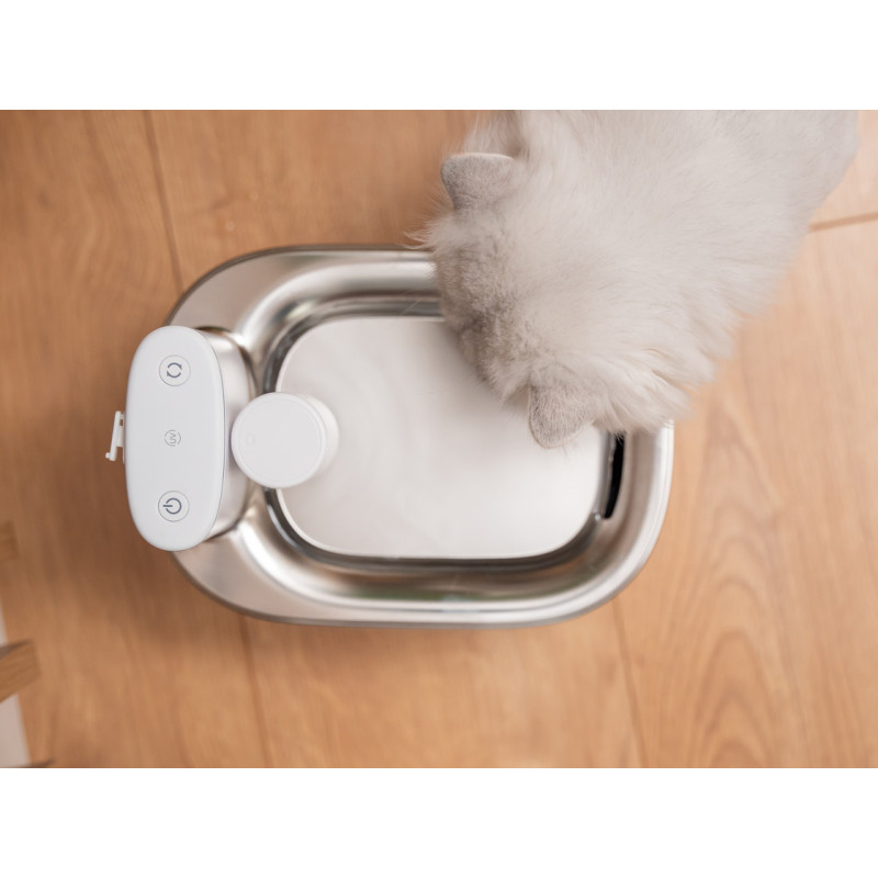 RESIGILAT - Fantana de apa smart SHAW® PRO V2 cu baterie, senzor inteligent, aplicatie mobila, filtru sterilizare UV, 4L, Inox
