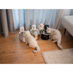 RESIGILAT - Fantana de apa smart SHAW® PRO V2 cu baterie, senzor inteligent, aplicatie mobila, filtru sterilizare UV, 4L, Inox