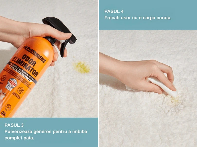 Solutie Profesionala Enzimatica pentru Eliminarea Mirosurilor, Curatare Urina Pisica si Caine, Fecale, Voma,  750 ml