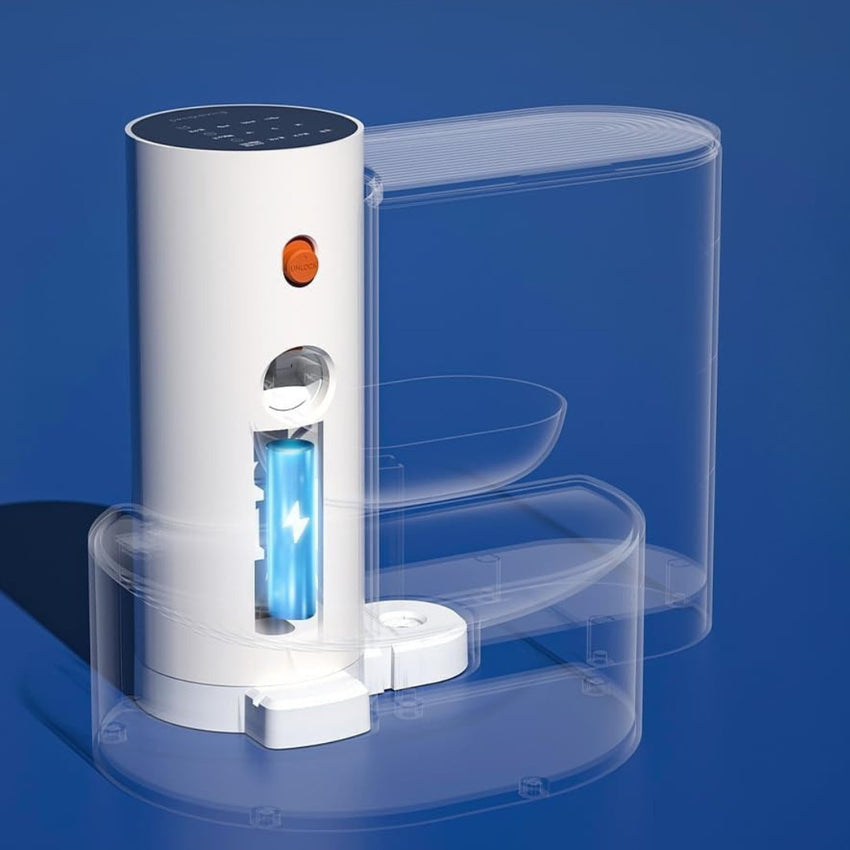 Fantana de Apa Inteligenta Pet Gravity, 3L, Auto-reumplere, Design Inclinat, Separare Apa Reziduala, USB-C Reincarcabil