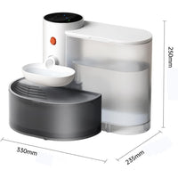 Fantana de Apa Inteligenta Pet Gravity, 3L, Auto-reumplere, Design Inclinat, Separare Apa Reziduala, USB-C Reincarcabil