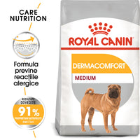 ROYAL CANIN Medium Dermacomfort, hrană uscată câini, prevenirea iritațiilor pielii, 3kg
