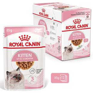 ROYAL CANIN Kitten, hrană umedă pisici junior, (în sos), bax, 85g x 12buc