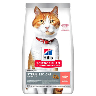 Hrana uscata pentru pisici adulte sterilizate Hill\'s Science Plan Sterilised Cat cu somon 1,5 Kg