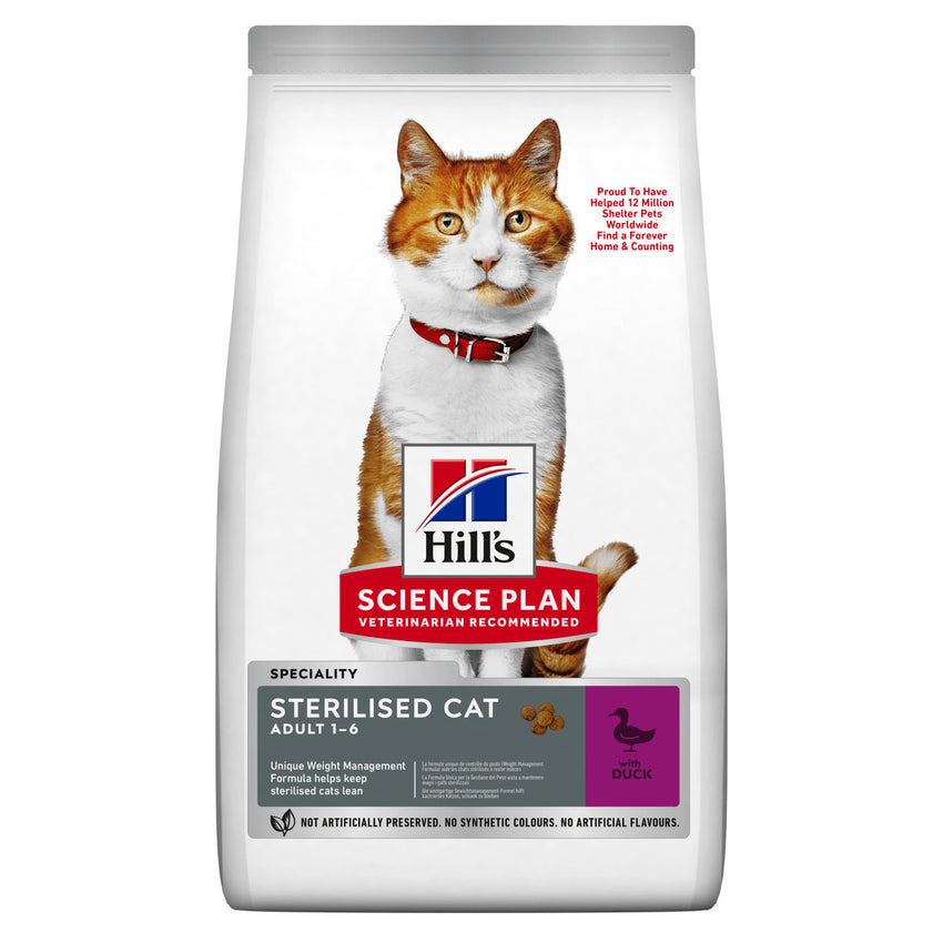 Hrana uscata pentru pisici adulte HILL'S SCIENCE PLAN Sterilized Cat cu Rata 3 Kg