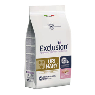 EXCLUSION Monoprotein Veterinary Diet Formula Urinary, M-XL, Porc, dietă veterinară, hrană uscată monoproteică câini, sistem urinar, 12kg