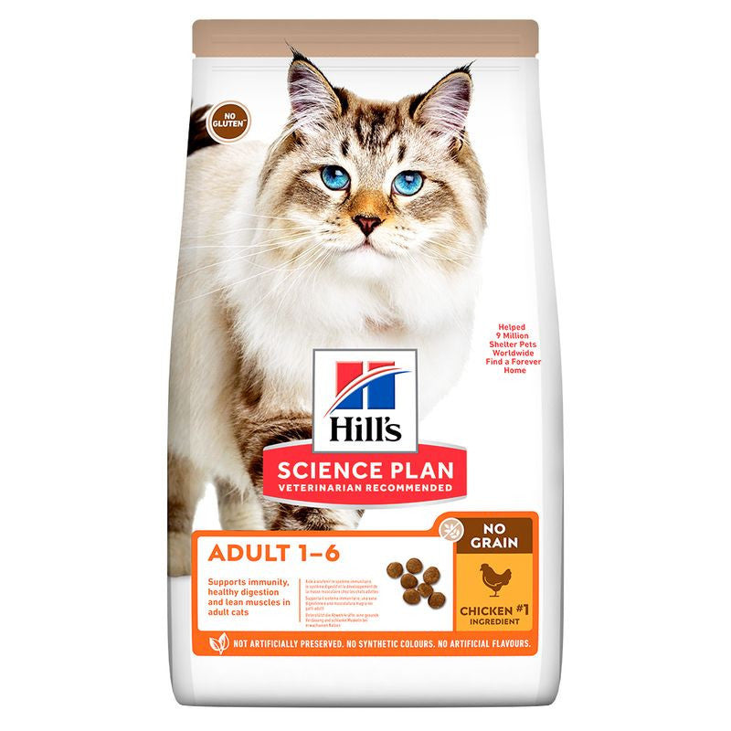 Hrana uscata pentru pisici Hill's SCIENCE PLAN Adult NO GRAIN 1,5 Kg