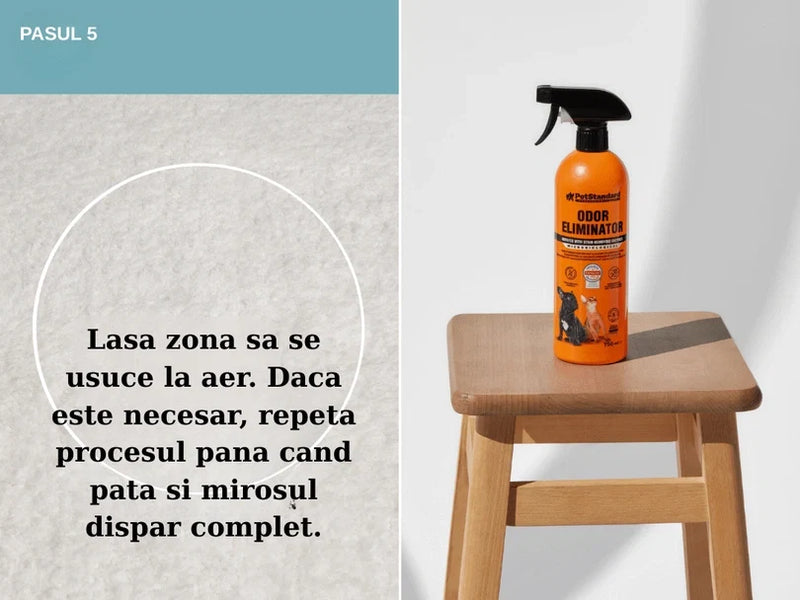 Solutie Profesionala Enzimatica pentru Eliminarea Mirosurilor, Curatare Urina Pisica si Caine, Fecale, Voma,  750 ml