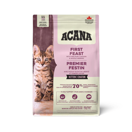 Hrana uscata premium pentru pisoi, fara cereale, cu pui si hering - ACANA Cat First Feast 1.8 kg