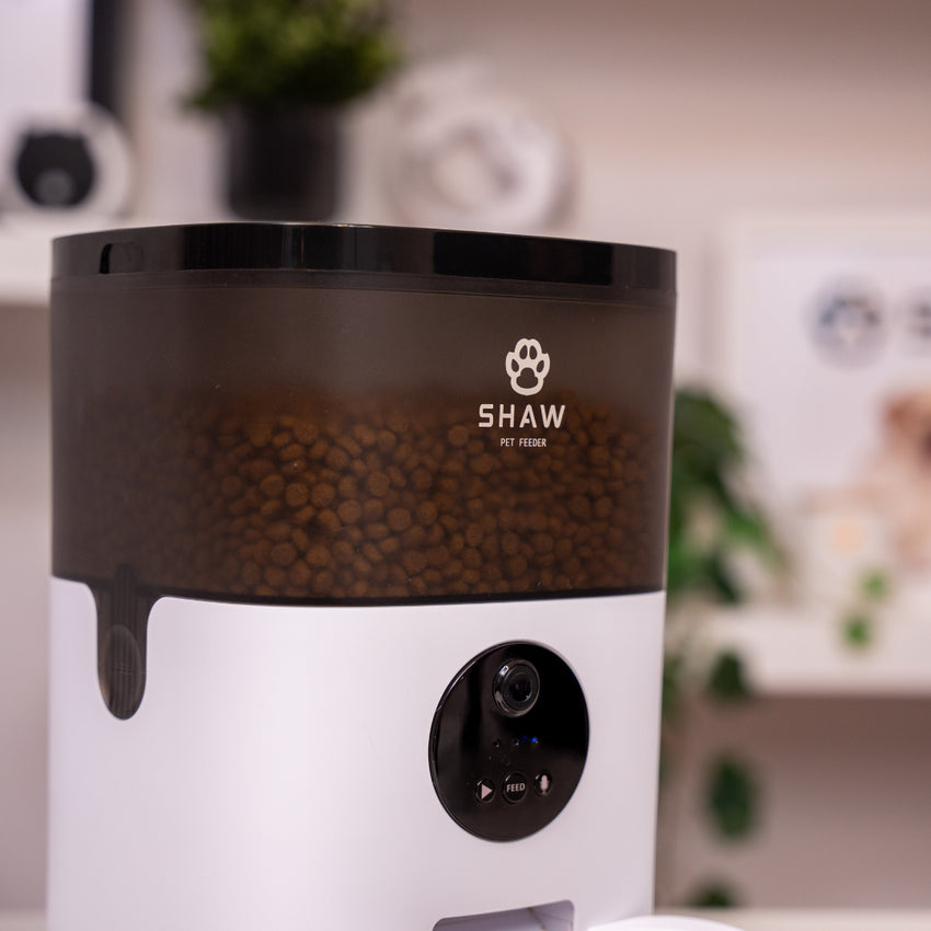 Hranitor automat Smart SHAW® pentru caini si pisici cu Camera Video infrarosu, Aplicatie telefon, Programabil, 4L