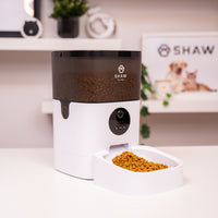 Hranitor automat Smart SHAW® pentru caini si pisici cu Camera Video infrarosu, Aplicatie telefon, Programabil, 4L