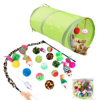 Set 21 Jucarii pentru Pisici SHAW, Tunel, Undita cu Pene, Pesti, Soareci, Bile