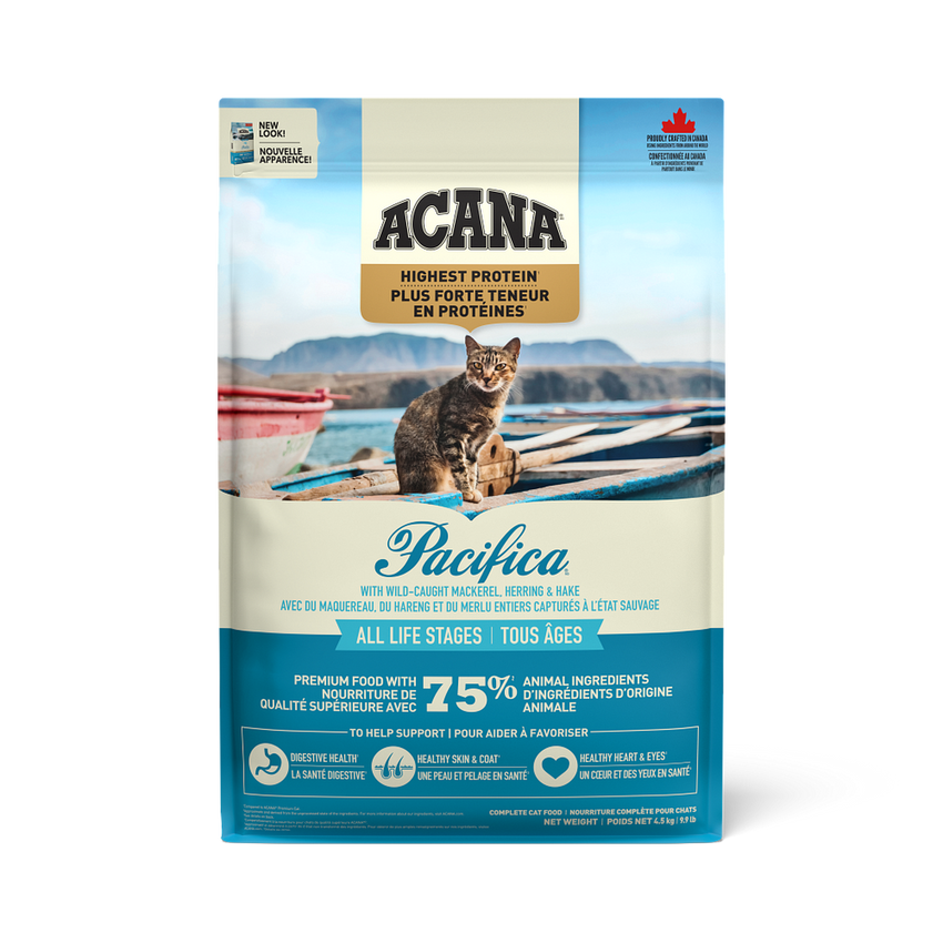 Hrana uscata premium fara cereale pentru pisici, cu peste oceanic, digestie usoara - ACANA Cat Pacifica