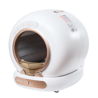 Litiera automata smart SHAW® V4 pentru pisici, auto-curatare, eliminare mirosuri prin ionizare, aplicatie mobila, 9L