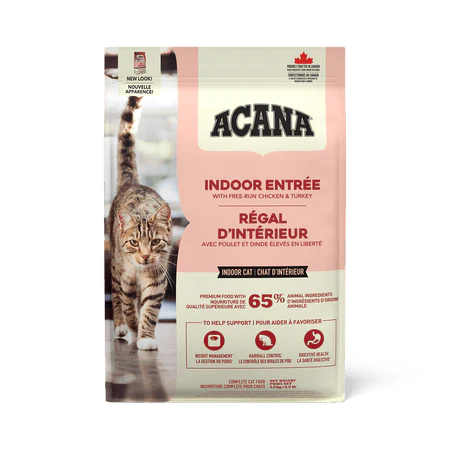Hrana uscata premium fara cereale pentru pisici de interior, cu pui si curcan - ACANA Cat Indoor Entree 1.8 kg