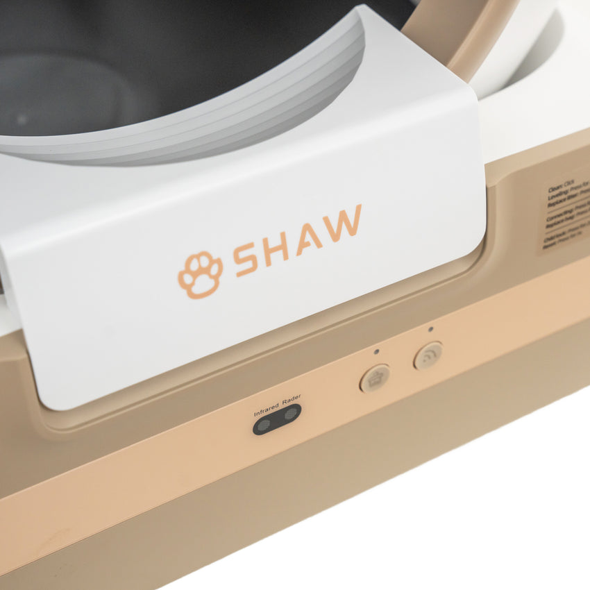 RESIGILAT - Litiera automata smart SHAW® Plus, pentru pisici, auto-curatare, eliminare mirosuri, aplicatie mobila, 9L