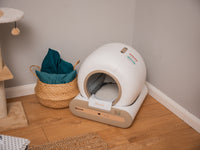 RESIGILAT - Litiera automata smart SHAW® Plus, pentru pisici, auto-curatare, eliminare mirosuri, aplicatie mobila, 9L