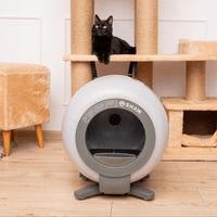 Litiera automata smart SHAW® LUNA pentru pisici, auto-curatare, izolare mirosuri, aplicatie mobila, 9L