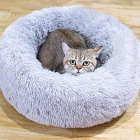 Pat pufos si moale pentru Caini sau Pisici, SHAW®, 50 x 50 cm, Gri deschis