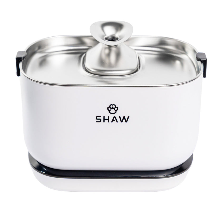 Fantana de apa SHAW® PRO V3 cu baterie si senzor inteligent, pompa wireless, sistem filtrare, silentioasa, Alb