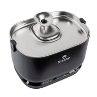 Fantana de apa SHAW® PRO V3 cu baterie si senzor inteligent, pompa wireless, sistem filtrare, silentioasa, Negru