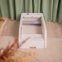 RESIGILAT- Litiera automata deschisa SHAW® pentru pisici de pana la 20kg, aplicatie mobila, camera video, sterilizare UV