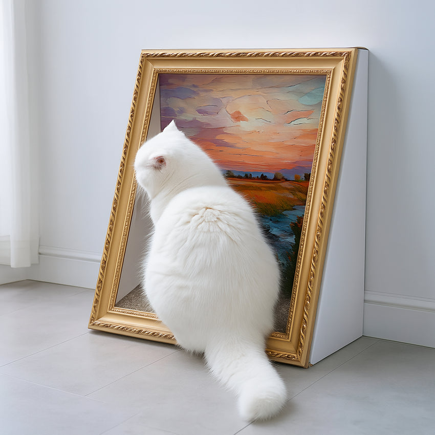 Tablou Multifunctional cu Culcus pentru Pisici SHAW – Design Elegant si Post de Zgariat Durabil