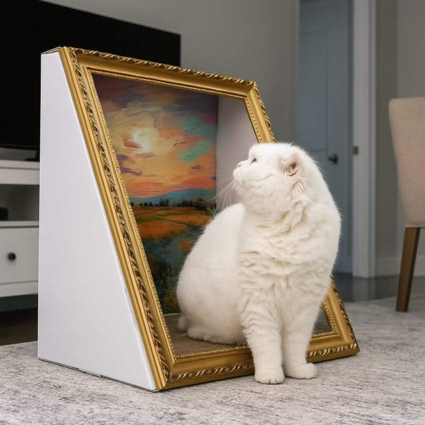 Tablou Multifunctional cu Culcus pentru Pisici SHAW – Design Elegant si Post de Zgariat Durabil