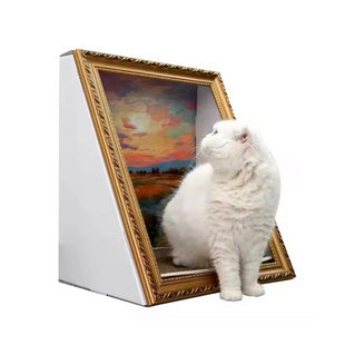 Tablou Multifunctional cu Culcus pentru Pisici SHAW – Design Elegant si Post de Zgariat Durabil