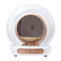 Litiera automata smart SHAW® V4 pentru pisici, auto-curatare, eliminare mirosuri prin ionizare, aplicatie mobila, 9L