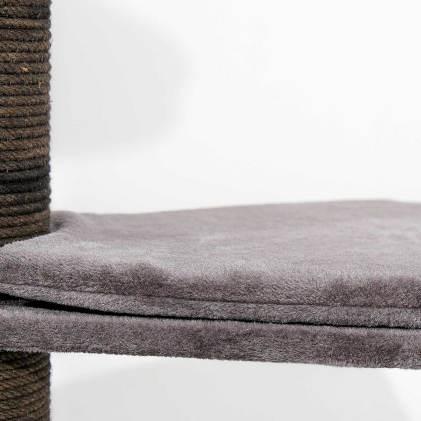 Ansamblu de joaca si catarat pentru pisici cu sisal, SHAW, MDF, gri, model Paris