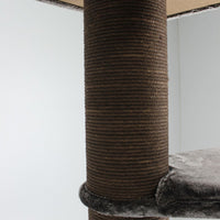 Ansamblu de joaca si catarat pentru pisici cu sisal, SHAW, MDF, maro, model Paris