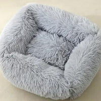 Pat pufos si moale pentru Caini, SHAW®, 80 x 65 cm, Gri deschis