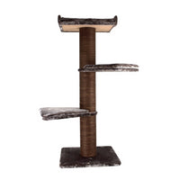 Ansamblu de joaca si catarat pentru pisici cu sisal, SHAW, MDF, maro, model Paris