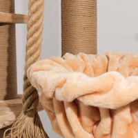 Ansamblu de joaca si catarat pentru pisici cu sisal, SHAW, MDF, bej, model Los Angeles