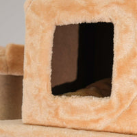 Ansamblu de joaca si catarat pentru pisici cu sisal, SHAW, MDF, bej, model Los Angeles