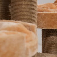 Ansamblu de joaca si catarat pentru pisici cu sisal, SHAW, MDF, bej, model Los Angeles