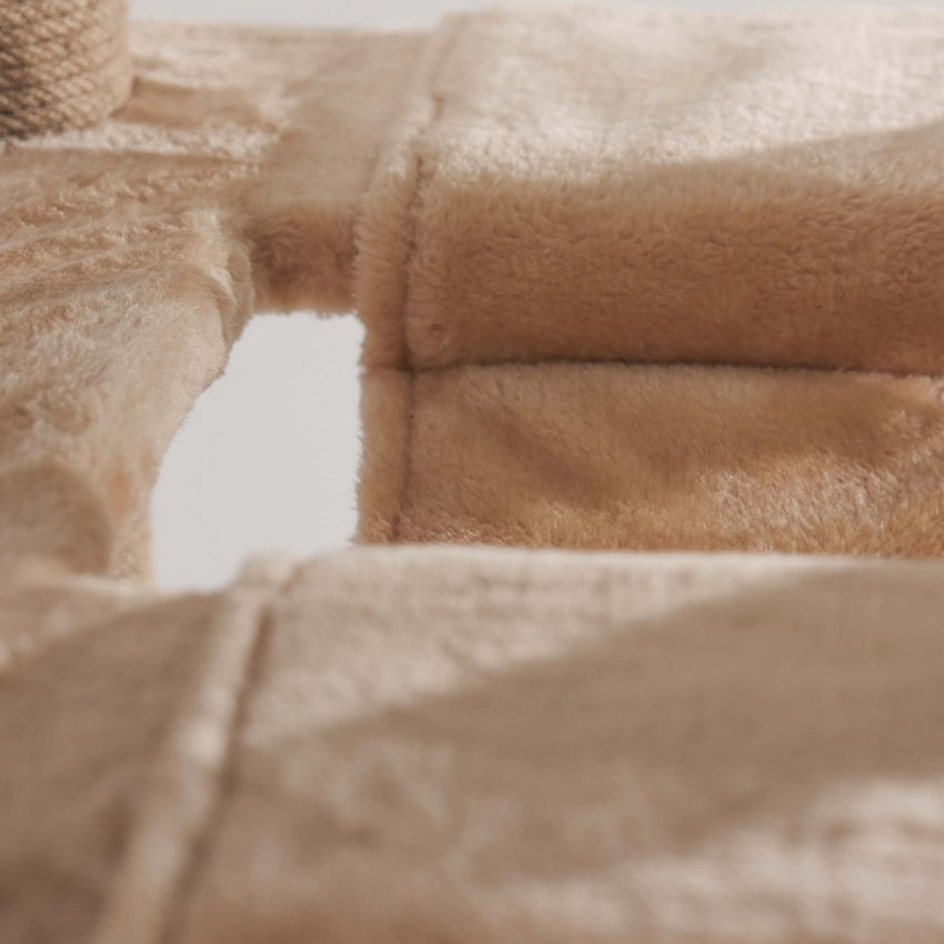 Ansamblu de joaca si catarat pentru pisici cu sisal, SHAW, MDF, bej, model Madrid