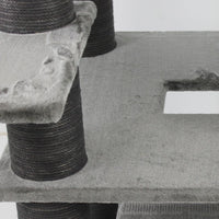 Ansamblu de joaca si catarat pentru pisici cu sisal, SHAW, MDF, gri, model Madrid