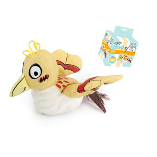 Jucarie pentru Pisici SHAW tip Pasare Interactiva cu Aripi Batante si Coada din Pene, Stimuleaza Instinctul de Vanatoare