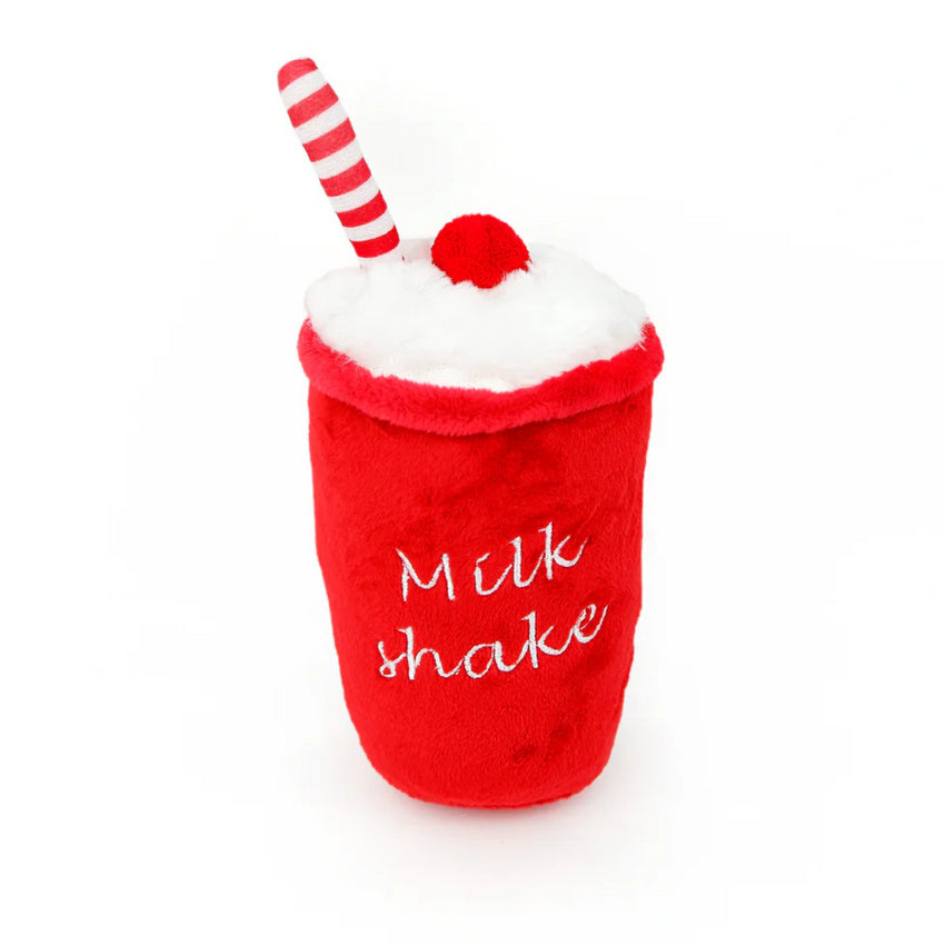 Jucarie caini SHAW pentru ros, model fastfood de plus, Milkshake