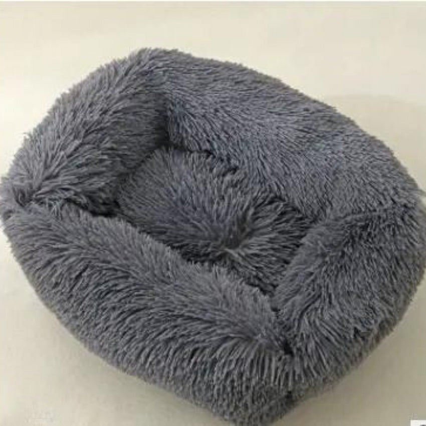 Pat pufos si moale pentru Caini, SHAW®, 80 x 65 cm, Gri inchis