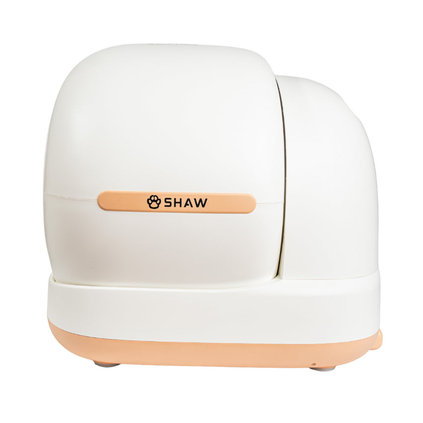 Litiera automata smart SHAW® Ultra View pentru pisici, camera video, auto-curatare, sterilizare UV, odorizant, aplicatie mobila