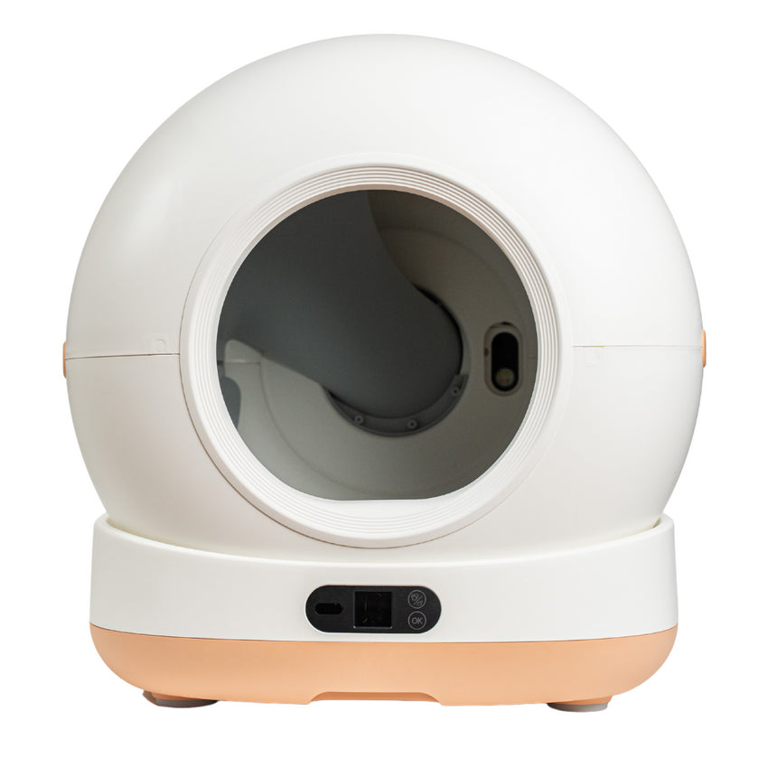 Litiera automata smart SHAW® Ultra View pentru pisici, camera video, auto-curatare, sterilizare UV, odorizant, aplicatie mobila