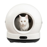 Litiera automata smart SHAW® Ultra View pentru pisici, camera video, auto-curatare, sterilizare UV, odorizant, aplicatie mobila