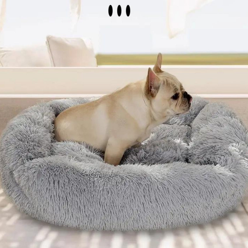 Pat pufos si moale pentru Caini, SHAW®, 95 x 75 cm, Gri deschis