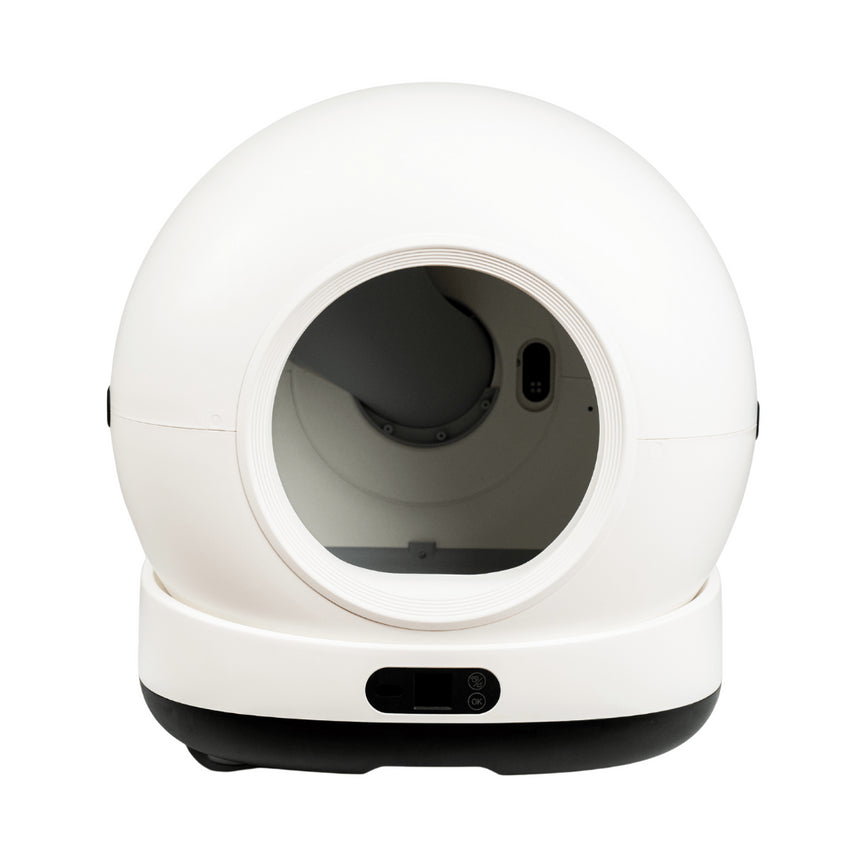 Litiera automata smart SHAW® Ultra pentru pisici, auto-curatare, sterilizare UV, odorizant, aplicatie mobila, negru