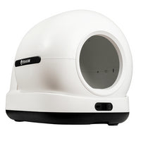 Litiera automata smart SHAW® Ultra pentru pisici, auto-curatare, sterilizare UV, odorizant, aplicatie mobila, negru