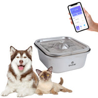 Fantana de apa smart SHAW® inox, aplicatie mobila, filtrare apa, 4L, argintiu